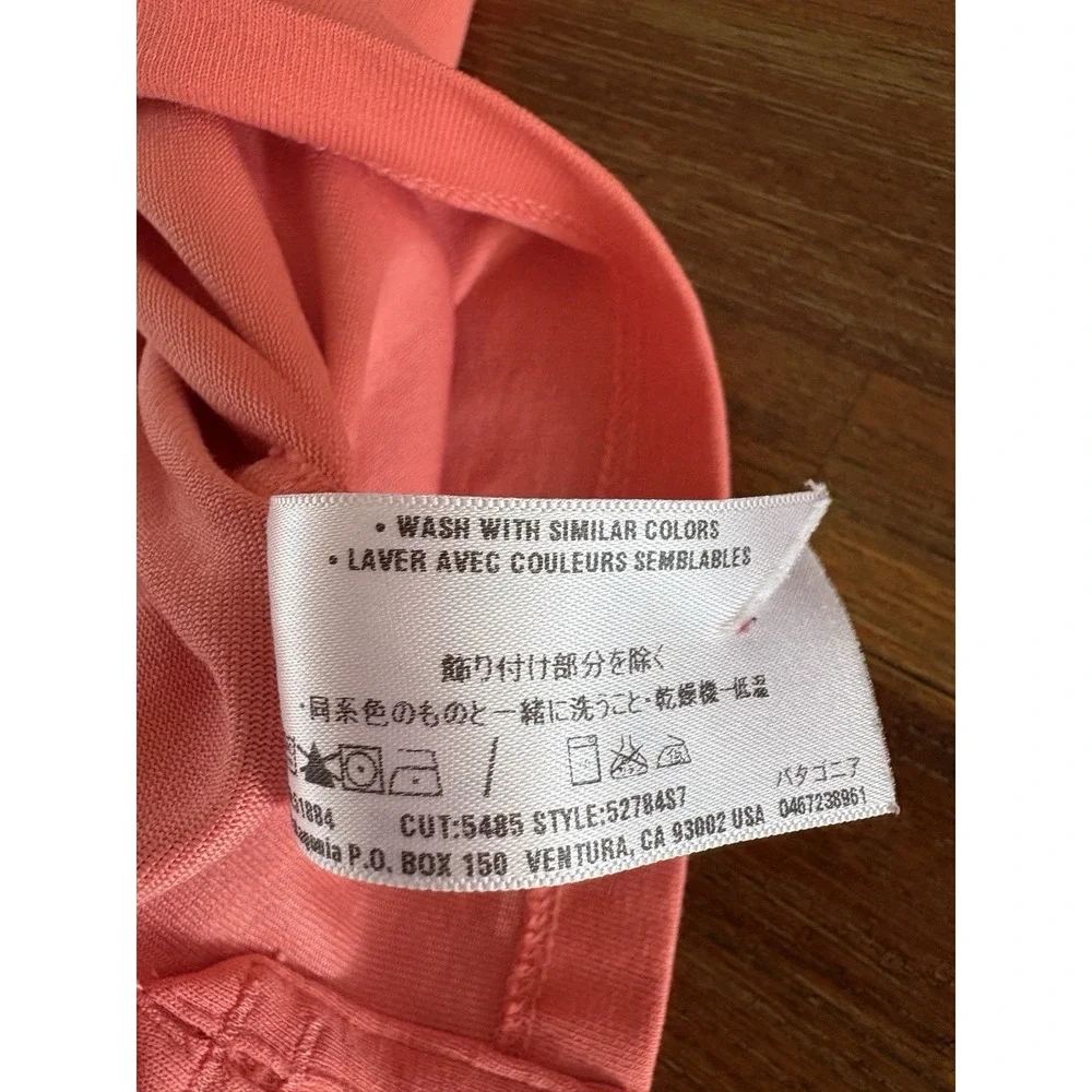 Patagonia Polo Button Down Shirt Casual Golf Salmon Pink Top Women's‎ Small